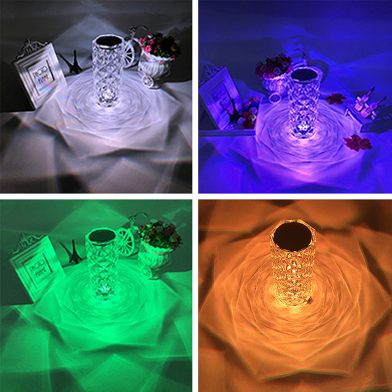 Crystal Diamond Table Lamp, 16 Color Changing Touch Lamp